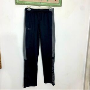 Under Armour Youth casual athletic sweat pant large black and grey color block